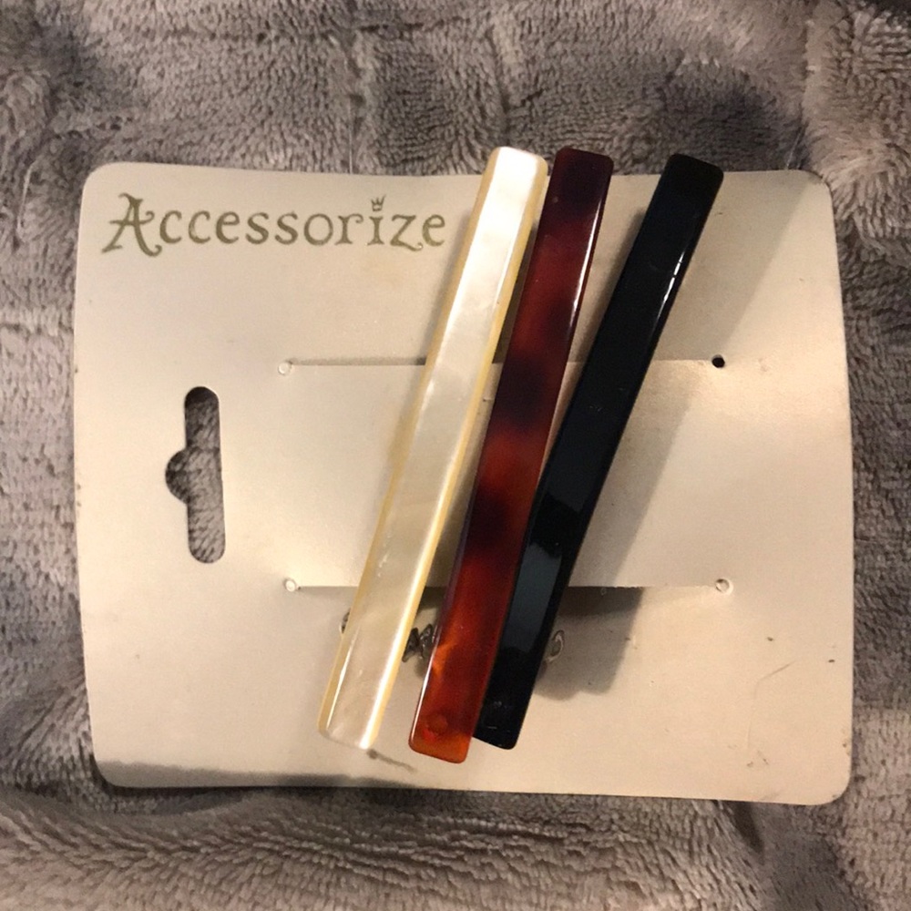 New hair barrettes, 3 pack